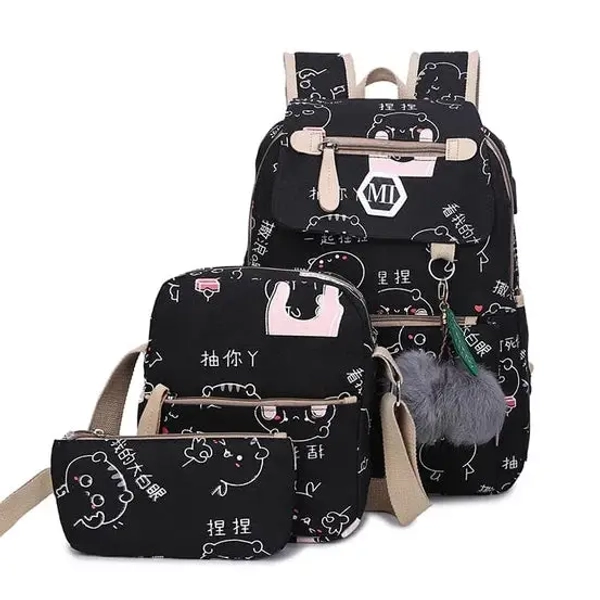 Luxury Kawaii Backpack with Built-in USB Charger and Ample Storage