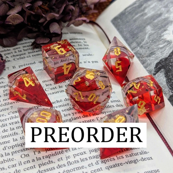 PREORDER - Astarion || Full Set of Handmade Resin Dice || 7 Piece Dice Set