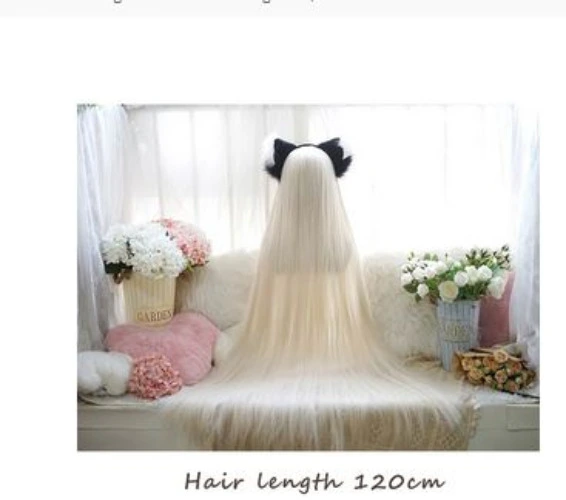 SEEANO – perruque synthétique longue et bouclée avec frange, 120cm, perruque Lolita Blonde, rouge, marron, rose, pour Cosplay Halloween, pour femmes