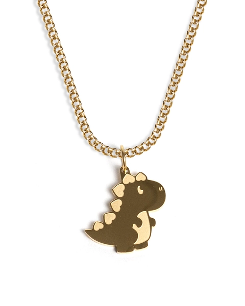 Dinosaur Necklace (Gold)
