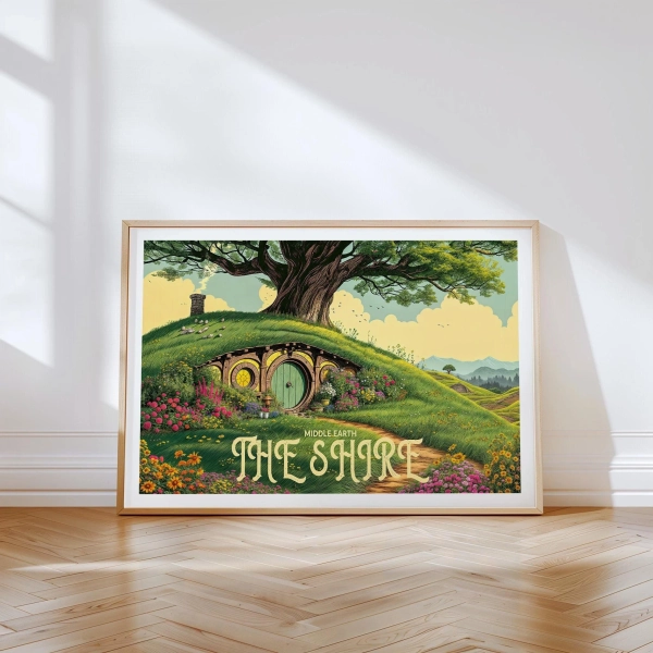 The Shire Poster, Shire Middle Earth Wall Art, Middle Earth Art Print, New Zealand Travel Poster, City Personalised Gifts
