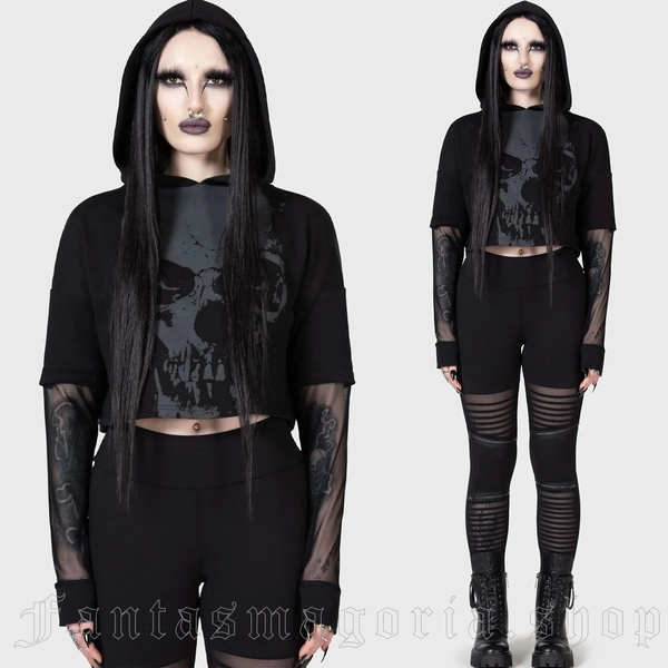 Chilled Bone Crop Hoodie |L