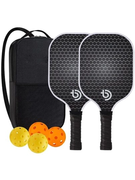 High Quality USAPA Approved Fiberglass Surface Lightweight Pickle Ball Rackets Set Glass Carbon Fiber Graphite Composite Professional Outdoor Ball Sports Part