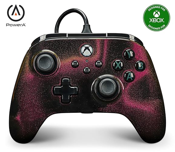 PowerA Advantage Wired Controller for Xbox Series X|S - Sparkle, gamepad, wired video game controller, gaming controller, USB-C, Works with Xbox One, Officially Licensed for Xbox - Sparkle