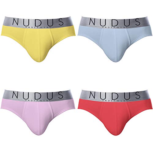 NUDUS Men's Cotton Underwear Pack of 4 Gift Box - Briefs - Trunks - Boxer Briefs - Medium - Briefs-a - Multi-color