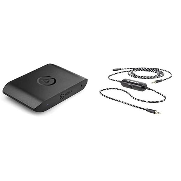 Elgato HD60 X External Capture Card & Chat Link Pro – Audio Adapter, for PS5, PS4, Nintendo Switch, Capture Voice Chat, Gameplay Sound, Extra Long Cable