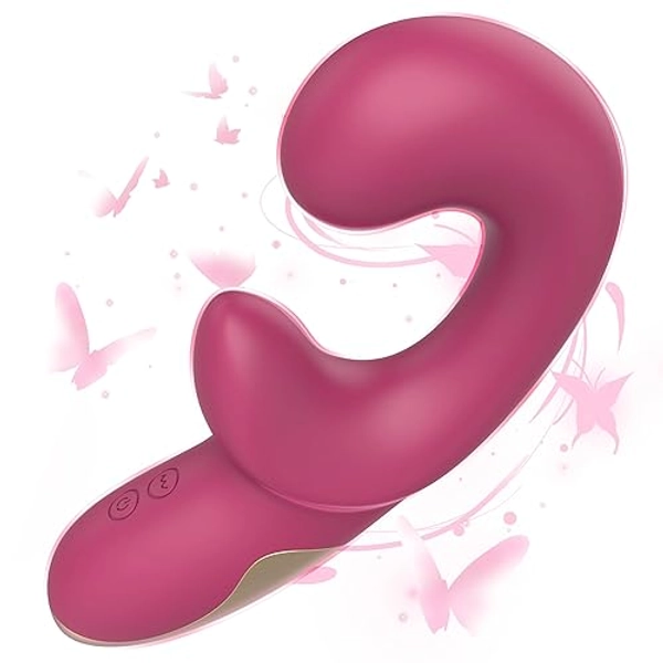 G Spot Vibrator Wand Curved Dildo, Gspot Vibrator Rabbit Sex Toy Pink Dildo, G Spot Stimulator Toy 10 Modes Strong Vibrator, Vibradorsexul para Mujer Vibrating Wand for Her Pleasure