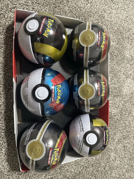 Pokemon PokeBall Tin Lot Of 6 Sealed - 3 TCG Booster Packs Per Tin (H24)