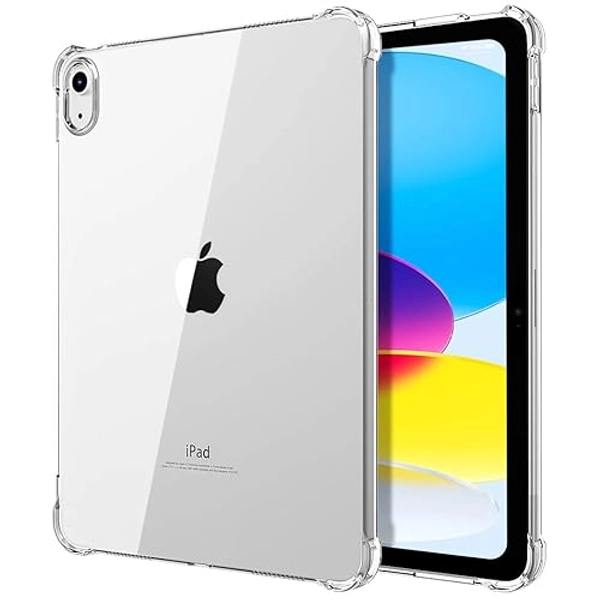 TiMOVO Case for iPad 10th Generation Clear, iPad 10 Case 2022 (10.9 inch), Slim & Light Weight TPU Protective Clear iPad Case with Raised Edge and Transparent Back, Clear