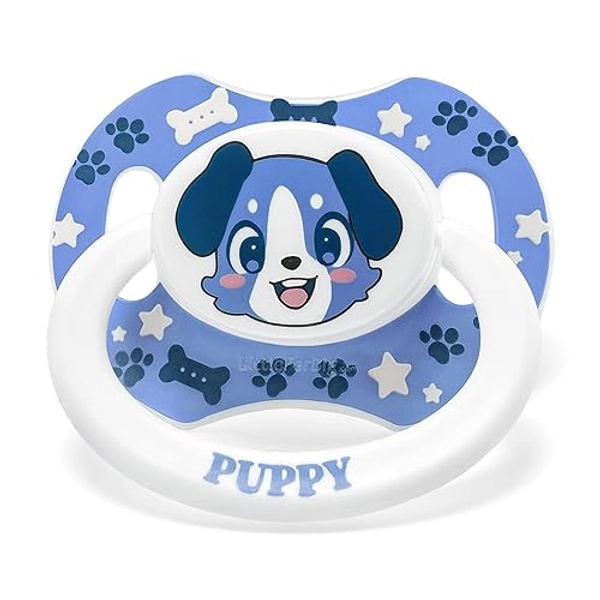 LittleForBig Little Blue Bigshield Generation-II Adult Sized Printed Pacifier