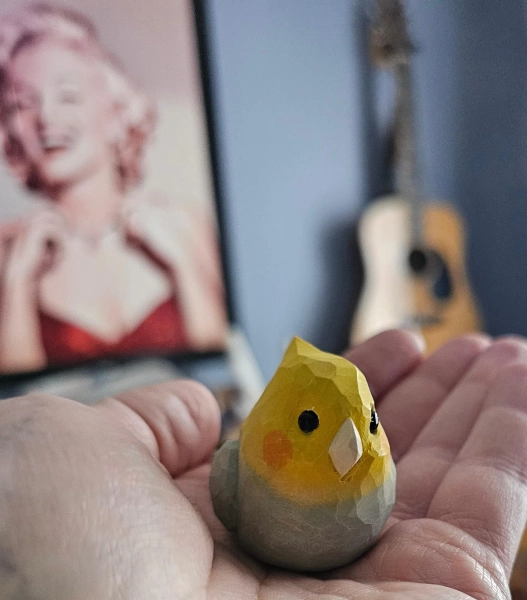 Hand-Carved Cockatiel