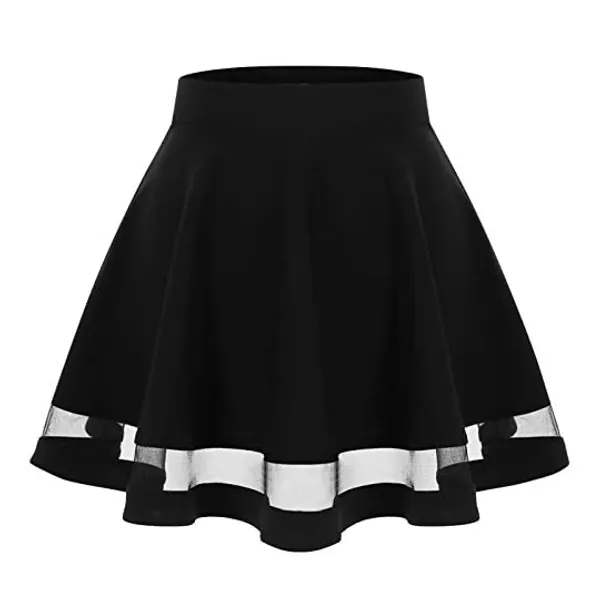 
                            Wedtrend Women's Basic Versatile Stretchy A-line Flared Casual Mini Skater Skirt
                        