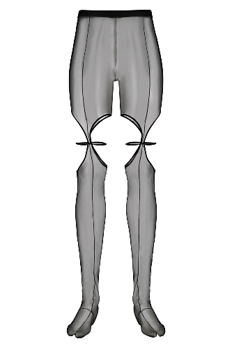 Tulle Tights With Cut Out - M