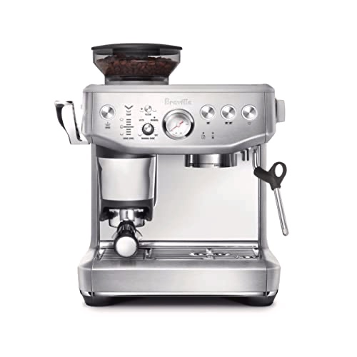 Breville the Barista Express Impress Espresso Machine with Grinder & Milk Frother, Espresso Maker with Assisted Tamping, Cappuccino & Latte Machine for Home, BES876BSS, Brushed Stainless Steel - Brushed Stainless Steel