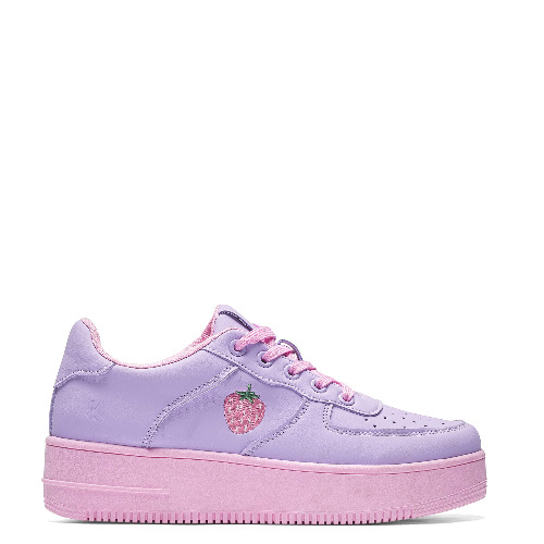 Sweet Strawberry Platform Trainers Purple | UK 4 / Puple