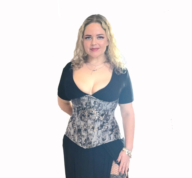 Long Line Under Bust silver with RoseGold — Steel Bones