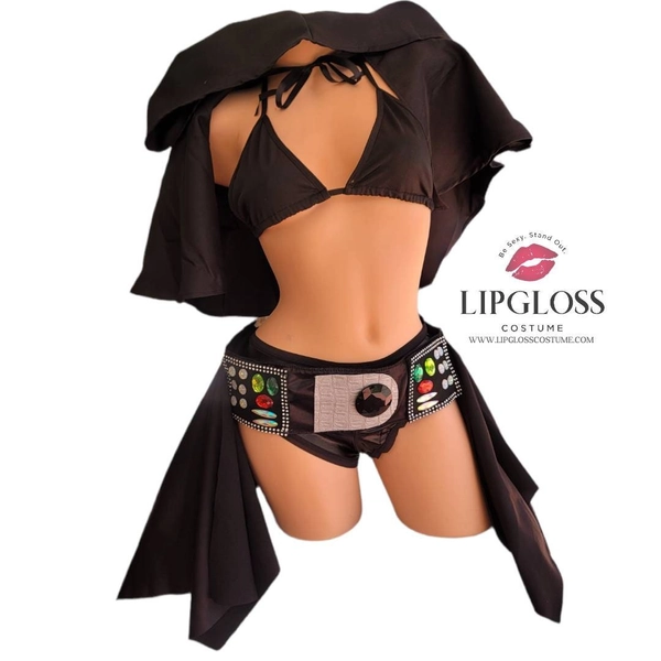 Sexy Galactic Robo, Trooper, Fighter, Women's Costume, Halloween, Unique, Dark Cosplayer, Darth Vadar, Star War