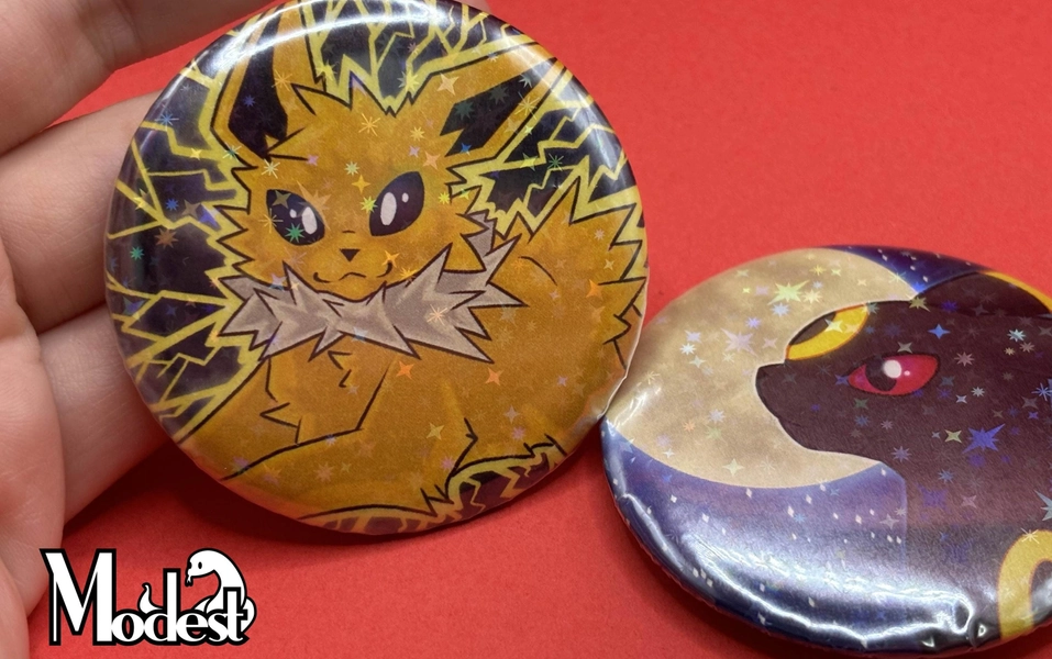 Holographic Eeveelution Large 2.25 Inch Pins