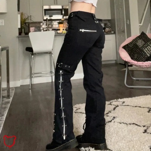 Death Defying Black Pants - black / M