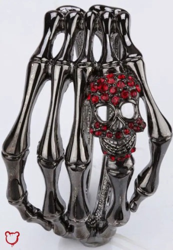 Skull Bone Bracelet - gun red / United States