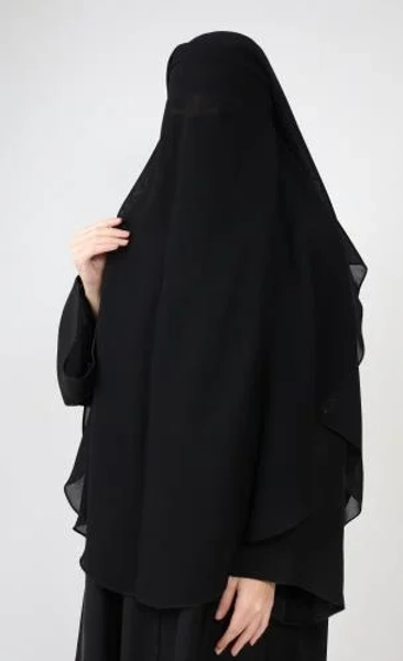 Round Double-Layer Khisha Niqab