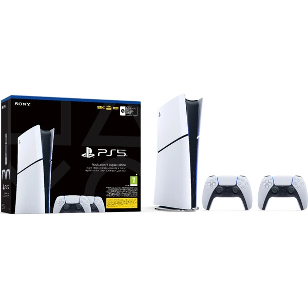 PlayStation 5 Digital Edition + DualSense Wireless Controller bílý (verze slim) - Smarty.cz