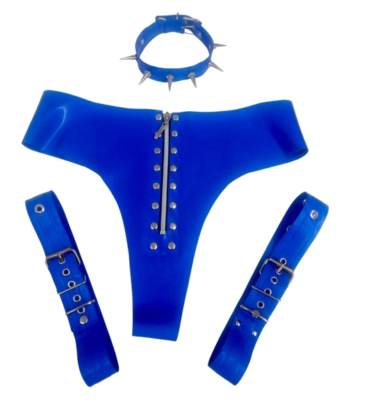 Latex thong and harness