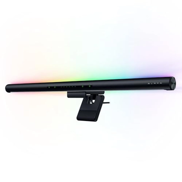 Razer Aether Monitor LED Light Bar: Front & Back Lighting - Wide Natural Illumination - Fits Most Monitor Sizes - Chroma RGB - Works with Alexa, Google Home - Razer Gamer Room App for Unified Control