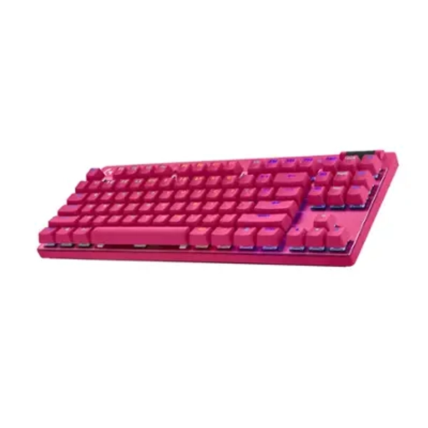 Logitech - PRO X TKL LIGHTSPEED Wireless Mechanical Tactile Switch Gaming Keyboard with LIGHTSYNC RGB - Magenta