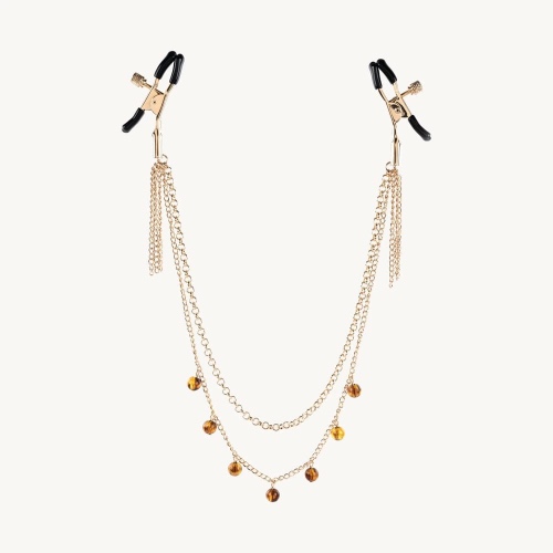 Amber Chained Nipple Clamps