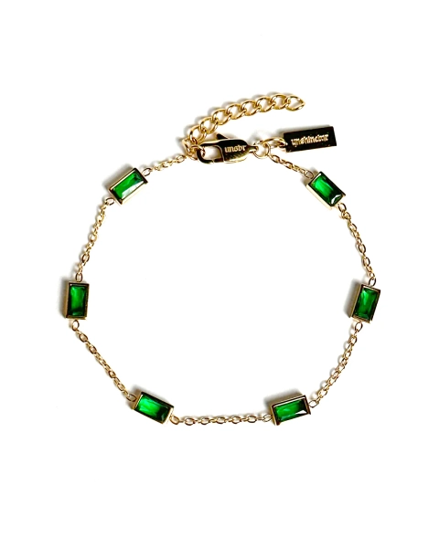 Gemstone Bracelet Green (Gold)