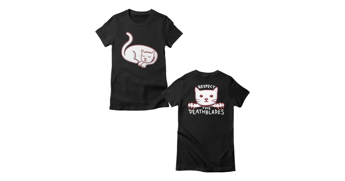 STRANGE PLANET: RESPECT THE DEATHBLADES - DOUBLE SIDED Women's T-Shirt | Nathan W Pyle Shop | Strange Planet Store