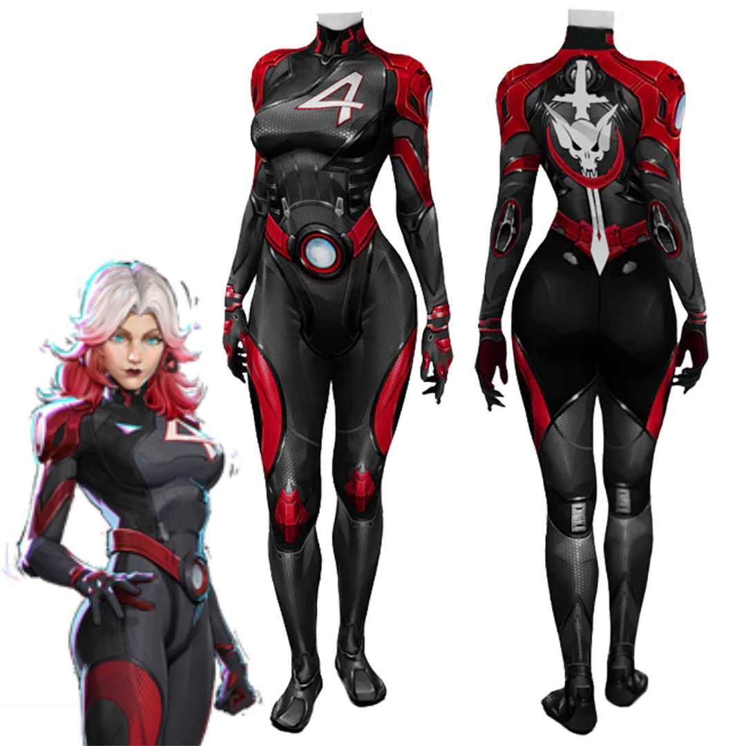 Invisible Woman Blood Shield Suit Susan Storm Cosplay
