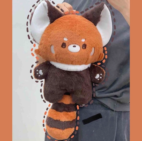 Red Panda Plush Cute Fox Stuffed Toys Animal Plushies Raccoon Plush - C