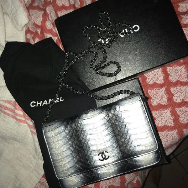 Chanel snake skin clutch 2008 spring st nyc