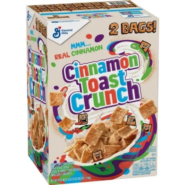 General Mills Cinnamon Toast Crunch Cereal Pack of 2, 49.5oz each