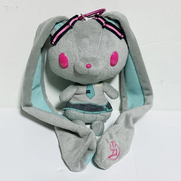 Chax GP x Hatsune Miku All Purpose Bunny Plush pass Holder Gray  Gloomy Bear