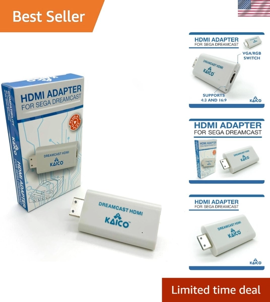 Sega Dreamcast HDMI Converter - Supports VGA &amp; RGBS for Ultimate Gaming