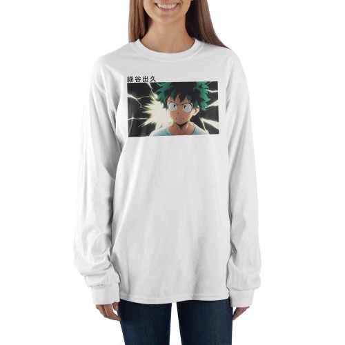 Bioworld My Hero Academia Deku Long Sleeve Tee Shirt - Large