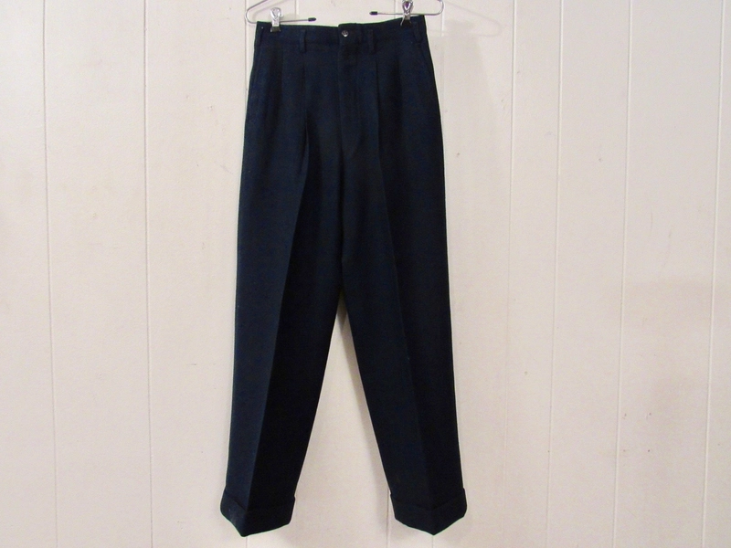 Vintage pants, 1940s pants, blue pants, Hollywood pants, Rockabilly pants, vintage clothing, 27 x 27.5, NOS