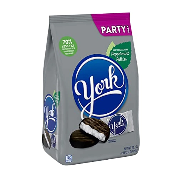 YORK Dark Chocolate Peppermint Patties, Candy Party Pack, 35.2 oz