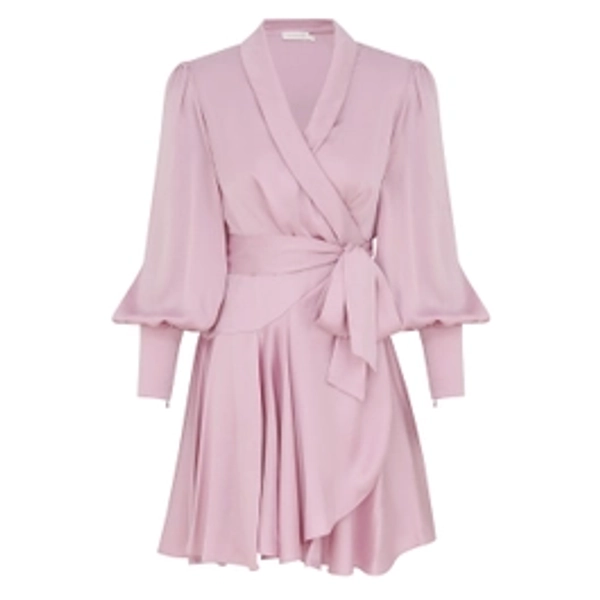 ZIMMERMAN Silk Wrap Mini Dress