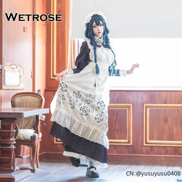 [Wetrose] In Stock Ouro Kronii Maid Outfit Hololive EN Vtuber Cosplay Costume