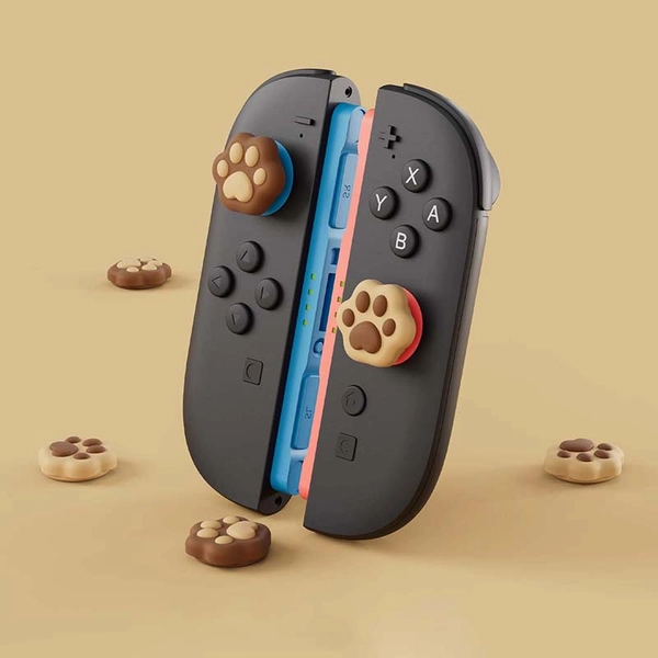 Cat Paw Switch 2 Thumb Grips Brown Nintendo Switch 2 Joy Con Cover Caps