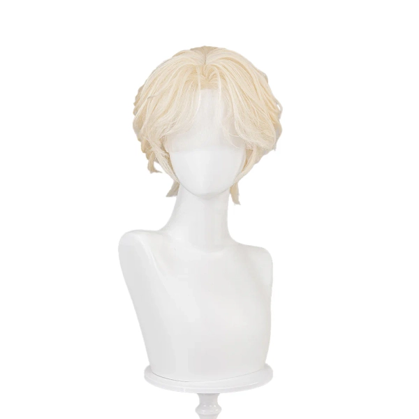 【Ready For Ship】【FRONT LACE】DokiDoki Music Video Cosplay Lukaa Wig / Ring Short Curly Blond Hair R5 R7 | 【FRONT LACE】Short Ver. Wig Only-Order Processing Time Refer to Description Page