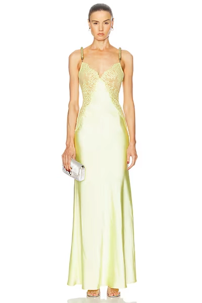 x Christopher Kane Lace Satin Maxi Dress