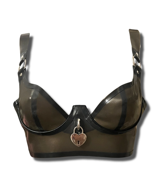 Love locked latex bra
