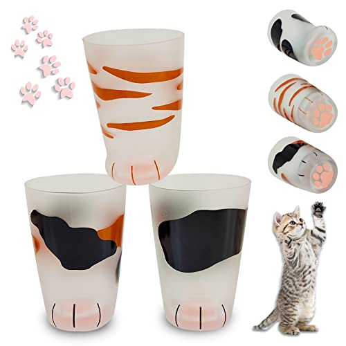 Cat Paw Glass Cup,Kreative Cat Paw Milk Mug,Hitzebeständige Cat Paw Feet Schnapsgläser,Present Tassen Household Supplies 300ml