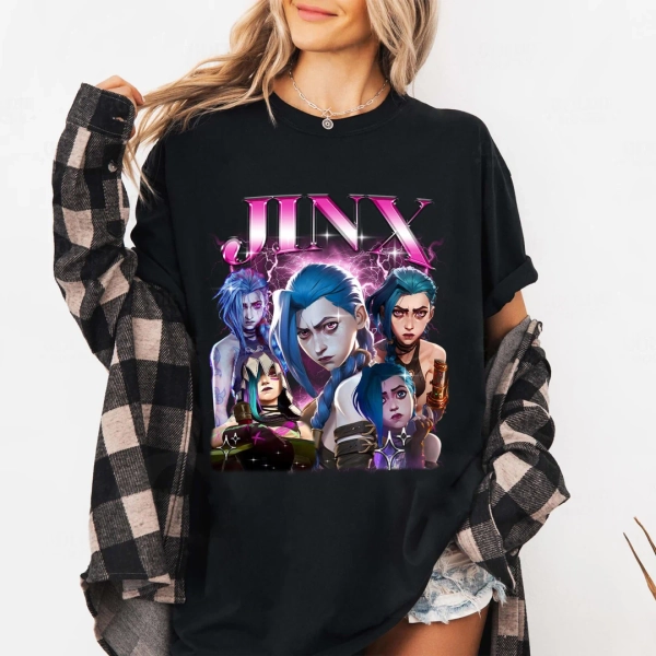 Jinx Arcane Shirt, League of Legends Anime Lol Shirt - Etsy Denmark