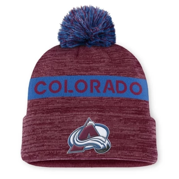 Fanatics Colorado Avalanche Road Pom Beanie Garnet One Size